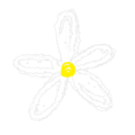 彼氏彼女・カップルのフォトブックスタンプ素材：白い花