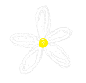 彼氏彼女・カップルのフォトブックスタンプ素材：白い花