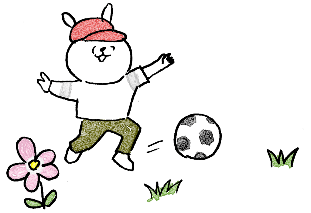 サッカー：子供（男の子向け）のテンプレート フォトブックスタンプ素材