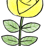 薔薇・黄色・花：父の日のスタンプ素材