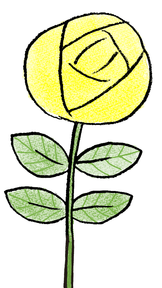薔薇・黄色・花：父の日のスタンプ素材