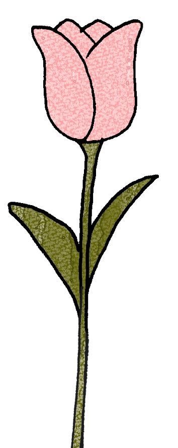 チューリップ・花：母の日のスタンプ素材