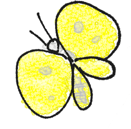 蝶々：母の日のスタンプ素材