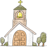 教会・ベル・挙式：結婚式・ウエディングのスタンプ素材