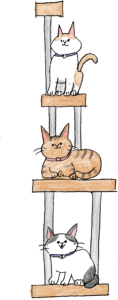 猫・キャットタワー：猫・ペットのフォトブックスタンプ素材