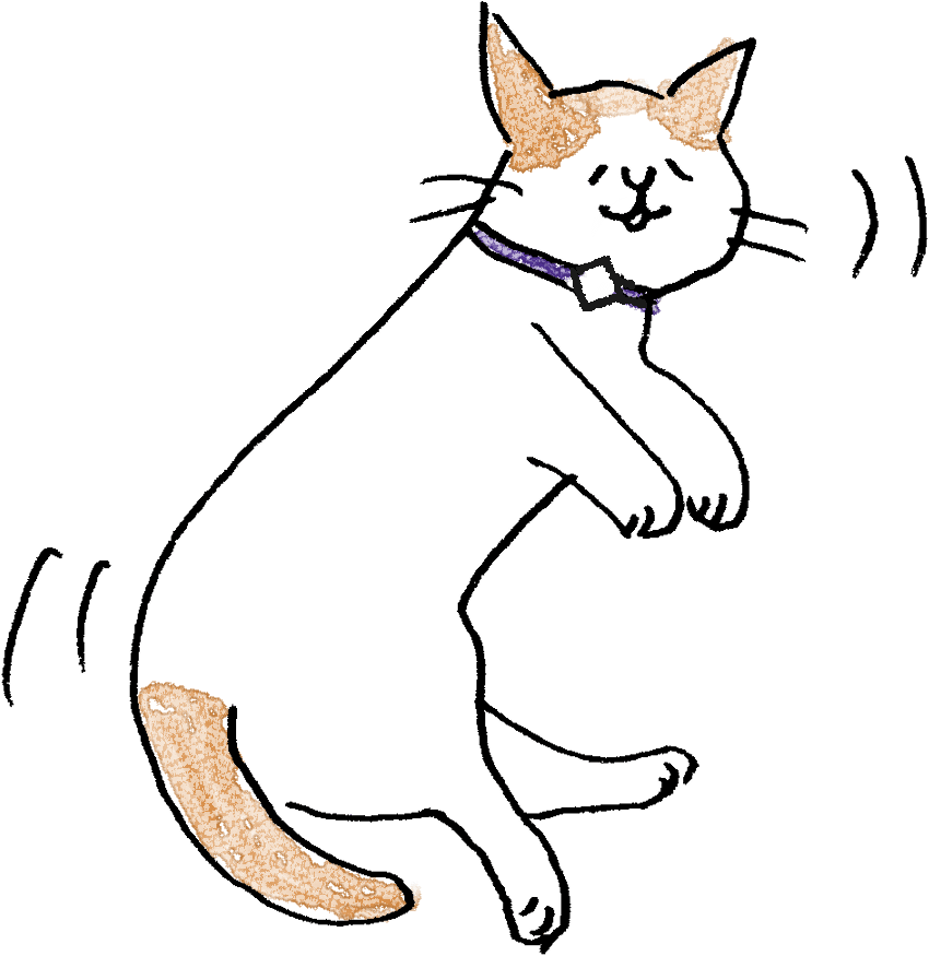 猫・寝る・ゴロゴロ：猫・ペットのフォトブックスタンプ素材